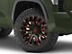 Fuel Wheels Quake Gloss Black Milled with Red Tint 6-Lug Wheel; 20x9; 1mm Offset (22-24 Tundra)