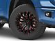 Fuel Wheels Quake Gloss Black Milled with Red Tint 5-Lug Wheel; 18x9; 1mm Offset (14-21 Tundra)