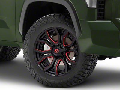 Fuel Wheels Rage Gloss Black Red Tinted 6-Lug Wheel; 20x9; 1mm Offset (22-24 Tundra)