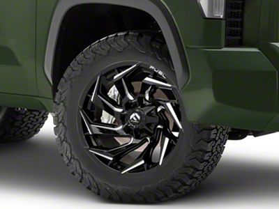 Fuel Wheels Reaction Gloss Black Milled 6-Lug Wheel; 18x9; -12mm Offset (22-24 Tundra)