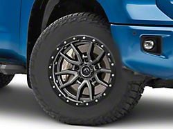 Fuel Wheels Rebel Matte Gunmetal with Black Bead Ring 5-Lug Wheel; 18x9; 20mm Offset (14-21 Tundra)