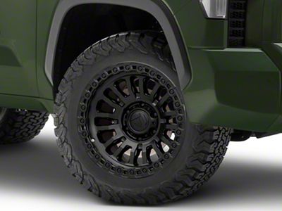 Fuel Wheels Rincon Matte Black with Gloss Black Lip 6-Lug Wheel; 20x10; -18mm Offset (22-24 Tundra)