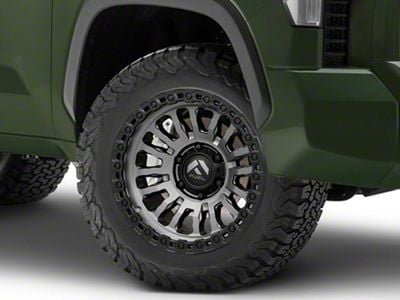 Fuel Wheels Rincon Matte Gunmetal with Matte Black Lip 6-Lug Wheel; 20x9; 1mm Offset (22-24 Tundra)