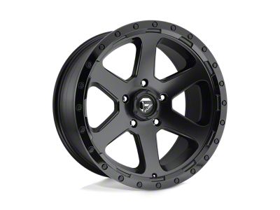 Fuel Wheels Ripper Matte Black with Gloss Black Lip 5-Lug Wheel; 18x9; 20mm Offset (14-21 Tundra)