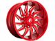 Fuel Wheels Saber Candy Red Milled 6-Lug Wheel; 20x10; -18mm Offset (22-24 Tundra)