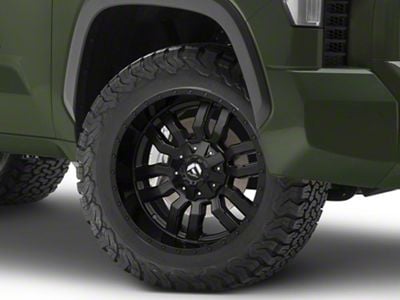 Fuel Wheels Sledge Matte Black with Gloss Black Lip 6-Lug Wheel; 20x10; -19mm Offset (22-24 Tundra)