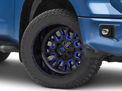 Fuel Wheels Stroke Gloss Black with Blue Tinted Clear 5-Lug Wheel; 20x10; -18mm Offset (14-21 Tundra)