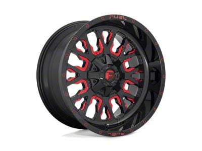Fuel Wheels Stroke Gloss Black with Red Tinted Clear 6-Lug Wheel; 18x9; 1mm Offset (22-24 Tundra)