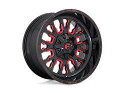 Fuel Wheels Stroke Gloss Black with Red Tinted Clear 6-Lug Wheel; 20x9; 1mm Offset (22-24 Tundra)