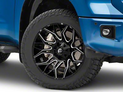 Fuel Wheels Twitch Glossy Black Milled 5-Lug Wheel; 22x12; -44mm Offset (14-21 Tundra)