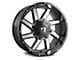 Full Throttle Off Road FT1 Gloss Black Machined 6-Lug Wheel; 17x9; 0mm Offset (03-09 4Runner)