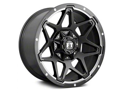 Full Throttle Off Road FT4 Satin Black Machined Undercut 6-Lug Wheel; 20x10; -24mm Offset (03-09 4Runner)