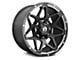 Full Throttle Off Road FT4 Satin Black Machined Undercut 6-Lug Wheel; 20x10; -24mm Offset (03-09 4Runner)