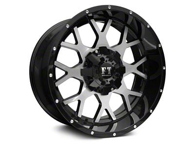 Full Throttle Off Road FT0151 Gloss Black Machined 6-Lug Wheel; 18x9; -12mm Offset (04-15 Titan)