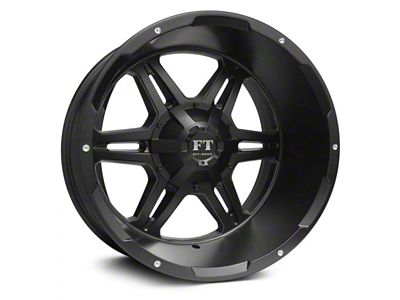 Full Throttle Off Road FT3 Satin Black 6-Lug Wheel; 20x12; -44mm Offset (04-15 Titan)