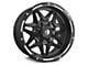 Full Throttle Off Road FT5 Satin Black Machined Undercut 6-Lug Wheel; 20x10; -24mm Offset (04-15 Titan)