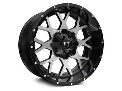 Full Throttle Off Road FT0151 Gloss Black Machined 6-Lug Wheel; 17x9; -12mm Offset (05-15 Tacoma)