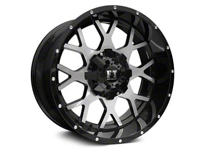 Full Throttle Off Road FT0151 Gloss Black Machined 6-Lug Wheel; 17x9; -12mm Offset (22-24 Bronco Raptor)