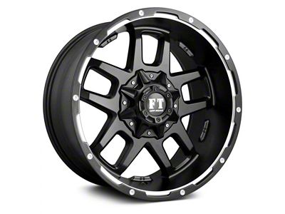 Full Throttle Off Road FT6 Satin Black Machined Undercut 6-Lug Wheel; 20x10; -24mm Offset (22-24 Bronco Raptor)