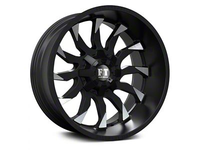 Full Throttle Off Road FT11 Gloss Black with Machine Edges 6-Lug Wheel; 20x10; -24mm Offset (2024 Tacoma)