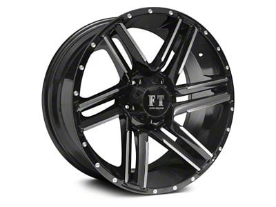 Full Throttle Off Road FT7 Gloss Black Machined 6-Lug Wheel; 20x9; 0mm Offset (2024 Tacoma)