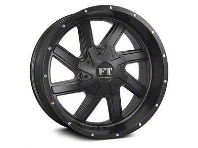 Full Throttle Off Road FT1 Satin Black 6-Lug Wheel; 17x9; 0mm Offset (10-24 4Runner)