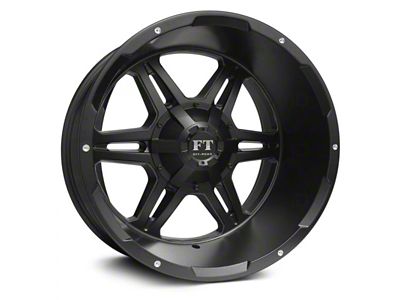 Full Throttle Off Road FT3 Satin Black 6-Lug Wheel; 20x12; -44mm Offset (10-24 4Runner)