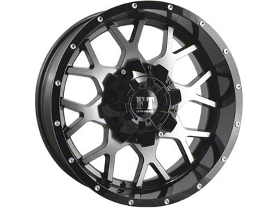 Full Throttle Off Road FT0151 Gloss Black Machined Wheel; 17x9; -12mm Offset (84-01 Jeep Cherokee XJ)