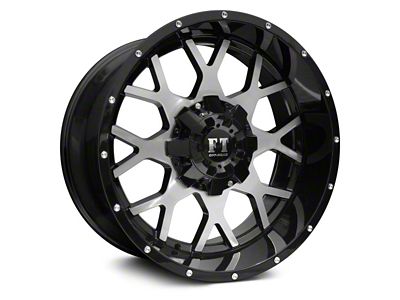 Full Throttle Off Road FT0151 Gloss Black Machined Wheel; 18x9; -12mm Offset (84-01 Jeep Cherokee XJ)