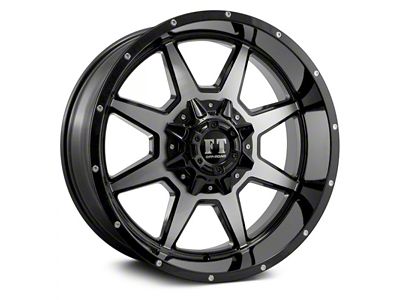 Full Throttle Off Road FT2 Gloss Black Machined Wheel; 20x14; -76mm Offset (76-86 Jeep CJ7)