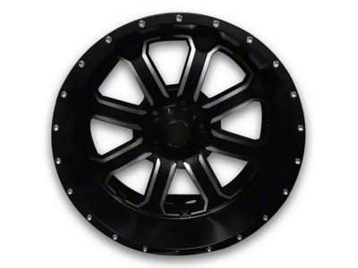 Full Throttle Off Road FT8034 Gloss Black Machined Wheel; 20x10; -24mm Offset (76-86 Jeep CJ7)