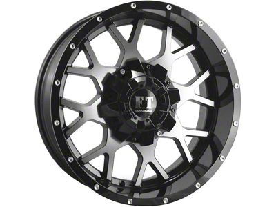 Full Throttle Off Road FT0151 Gloss Black Machined Wheel; 17x9; -12mm Offset (87-95 Jeep Wrangler YJ)