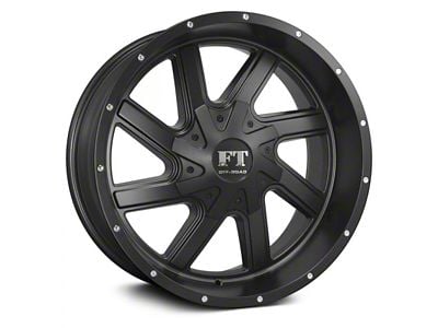 Full Throttle Off Road FT1 Satin Black 6-Lug Wheel; 20x10; -24mm Offset (16-24 Titan XD)