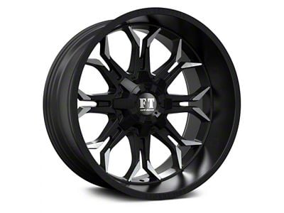 Full Throttle Off Road FT10 Gloss Black with Machine Edges 6-Lug Wheel; 20x10; -24mm Offset (22-24 Tundra)