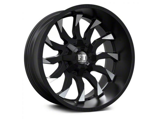 Full Throttle Off Road FT11 Gloss Black with Machine Edges 6-Lug Wheel; 20x10; -24mm Offset (22-24 Tundra)