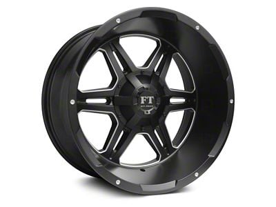 Full Throttle Off Road FT3 Satin Black Milled 6-Lug Wheel; 20x12; -44mm Offset (22-24 Tundra)