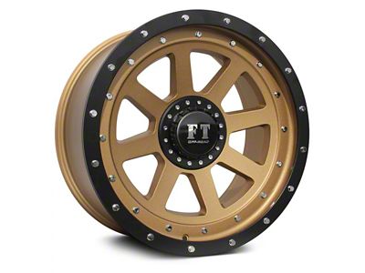 Full Throttle Off Road FT8 Matte Bronze with Matte Black Lip 6-Lug Wheel; 20x9; 0mm Offset (05-21 Frontier)