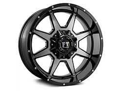 Full Throttle Off Road FT2 Gloss Black Machined 6-Lug Wheel; 18x9; 0mm Offset (22-25 Frontier)