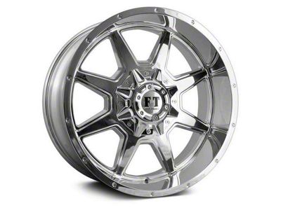 Full Throttle Off Road FT2 Chrome 6-Lug Wheel; 22x12; -44mm Offset (17-24 Titan)