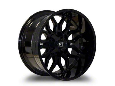 Full Throttle Off Road FT9 Gloss Black 6-Lug Wheel; 22x12; -44mm Offset (22-24 Tundra)