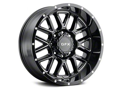 G-FX TM-5 Gloss Black Milled 6-Lug Wheel; 17x8.5; 0mm Offset (03-09 4Runner)