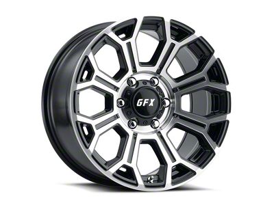 G-FX TR-19 Gloss Black Machined 6-Lug Wheel; 18x9; 12mm Offset (03-09 4Runner)