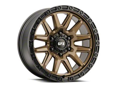 G-FX T26 Bronze with Black Lip and Bolts 6-Lug Wheel; 18x9; 0mm Offset (04-15 Titan)