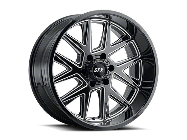 G-FX TM6 Gloss Black Milled 6-Lug Wheel; 20x9; 12mm Offset (04-15 Titan)