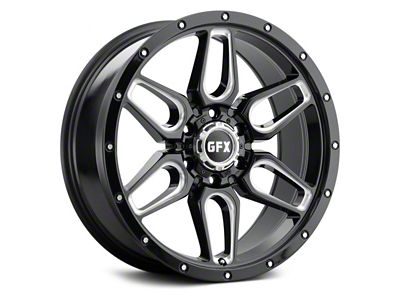 G-FX TR-18 Gloss Black Milled 6-Lug Wheel; 18x9; 0mm Offset (04-15 Titan)