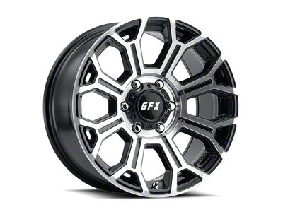 G-FX TR-19 Gloss Black Machined 6-Lug Wheel; 18x9; 12mm Offset (04-15 Titan)