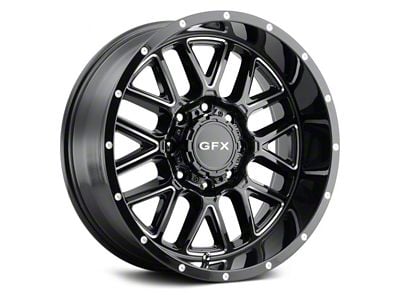 G-FX TM-5 Gloss Black Milled 6-Lug Wheel; 17x8.5; 0mm Offset (05-15 Tacoma)