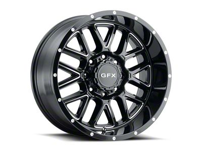 G-FX TM-5 Gloss Black Milled 6-Lug Wheel; 17x8.5; 18mm Offset (05-15 Tacoma)