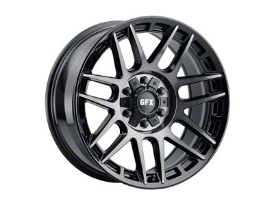 G-FX TM8 Gloss Black with Dark Tint 6-Lug Wheel; 17x8.5; -6mm Offset (10-24 4Runner)