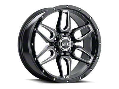 G-FX TR-18 Gloss Black Milled 6-Lug Wheel; 17x8.5; 18mm Offset (2024 Tacoma)